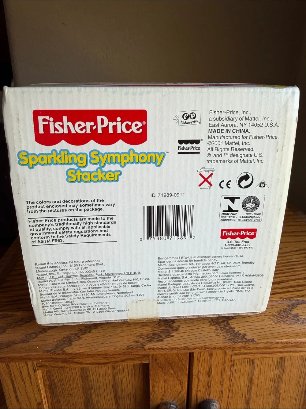 VintageFisher-Price Sparkling Symphony Stacker - red, orange, green, blue, white